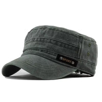 Flat-brim Sunshade Baseball Cap Outdoor Breathable Distressed Hat