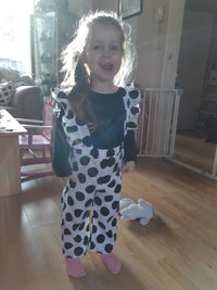 Long-sleeved + pantsuit with little back