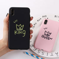 Crown pink queen TPU couple soft shell
