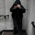 Double-sided Wear Short Wide BOXY Mountain Carved Cotton Jacket Jacket