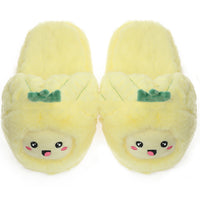 Stuffed Avocado Pineapple Dragon Fruit Slippers Women