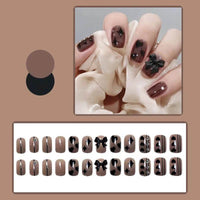Nail Patch Fake Nail Removable Nail Piece Strawberry Flow Heart Butterfly Wear Finished Short Style