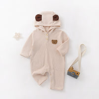 Baby Cartoon Bear Jumpsuit Boys And Girls Waffle