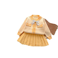 Cardigan Knitted Crew Neck Coat Skirt
