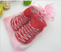Baby Three-dimensional Socks And Newborn Non-slip Dot Rubber Shoes And Socks