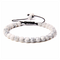 6mm Natural Stone Beads Womens Bracelet Yoga Energy Sports