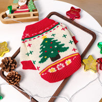 Casual Fashion Green Christmas Tree Dog Sweater