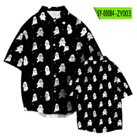 High Street Ghost 3D Printed Short-sleeved Shirt Men