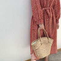 Fashion Rattan Women Handbags Wicker Lady Bags