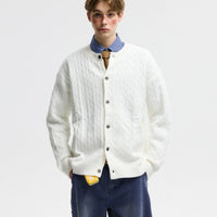 Twisted Solid Color Sweater Cardigan For Men And Women, American Style For Autumn And Winter
