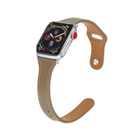 Leather reduced car line watch strap