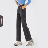 Cargo Jeans Women's Retro High Waist Straight Wide Leg