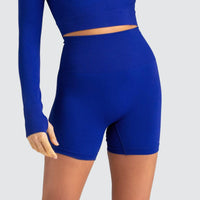 Seamless Sports Solid Color Tight Shorts