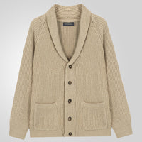 Men's Lapel Knitting Cardigan Fashion Button Sweater With Pockets Outwear Long Sleeve Top Spring Fall