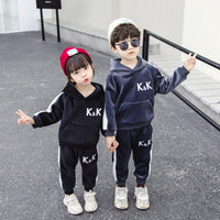 Children's golden velvet suit