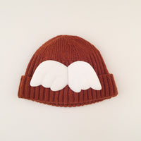 Angel wings children's woolen hat