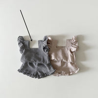 Simple Girl's Short-sleeved Suit With Fungus