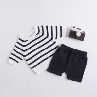 Two-piece baby knitted sweater shorts