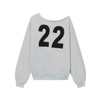 Laid-back Casual Loose-fit Off-shoulder Pullover Top