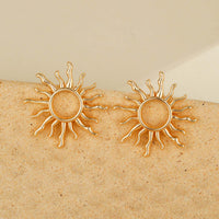 Hot Selling Sunflower Stud Earrings  Stylish High-End Eco-Friendly Alloy Earrings  Cross-Border Personalized Creative Exaggerated Jewelry