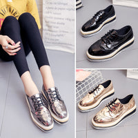 Bullock Carved Oxford Platform Shoes