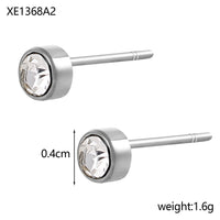 Stainless Steel Gold-plated Birthday Stone Constellation Diamond Bone Nail