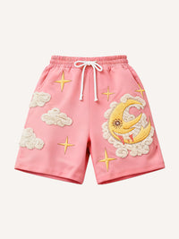 Retro Plus Size Loose Sports Knee Length Shorts