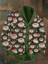 Digital Printing Winter Cardigan Long Sleeve Loose Sweater