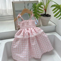 Baby Lace-up Bow Design Korean-style Instagram A-line Skirt