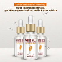 HOREC White Rice Whitening Serum Face Moisturizing Cream Anti Wrinkle Anti Aging Face Fine Lines Acne Treatment Skin Care 15ml