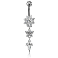 Human puncture medical steel drop belly button