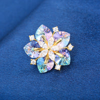 Light Luxury High-grade Super Shiny Snowflake Personality Corsage Suit Jacket Elegant Pin