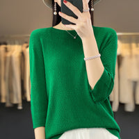 New Worsted Wool Front Line Ready-made Garments Round Neck