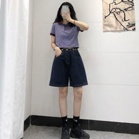 Slimming And Straight Wide-leg Half Pants Tide