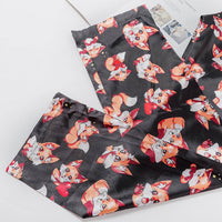 Printed underwear suspender pajamas housewear women