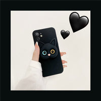 Three-dimensional Cat Bracket Cute Cartoon Couple Protective Cover