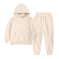 European And American Fleece Sweater Suit Middle And Big Children