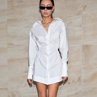 European And American Professional Commute Inner Wear White Shirt Skirt