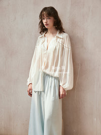 Design-oriented Lapel Shirt Top
