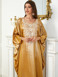 Arabic Robe Women's Batwing Sleeve Dubai Embroidery Dress