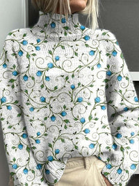 Women's Simple Printed Casual Coat Cardigan Sweater