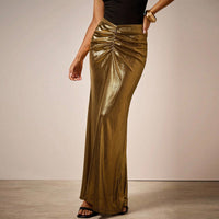 Hip-hugging Pleated Low-rise Skirt Women's