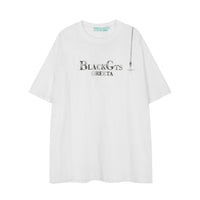 Zipped Round Neck Casual Direct Injection Letter Printed T-shirt Men