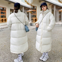 Down Jacket Female Overknee Long Loose Lapel