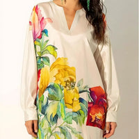 Printed Loose Casual Long-Sleeve Dress For Women