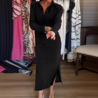 Elegant Women's Long-sleeve Dress