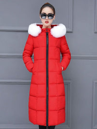 Korean-style Extended Over-the-knee Down Cotton Coat