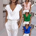 Women's Casual Short-sleeve Turtleneck Top