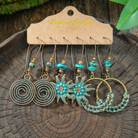 Vintage Earrings Women's Geometric Tassel Earrings Bohemia