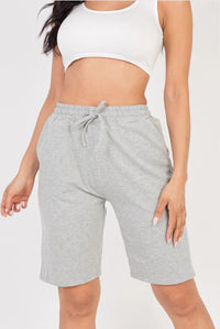 Womens High-waisted Drawstring Workout Shorts